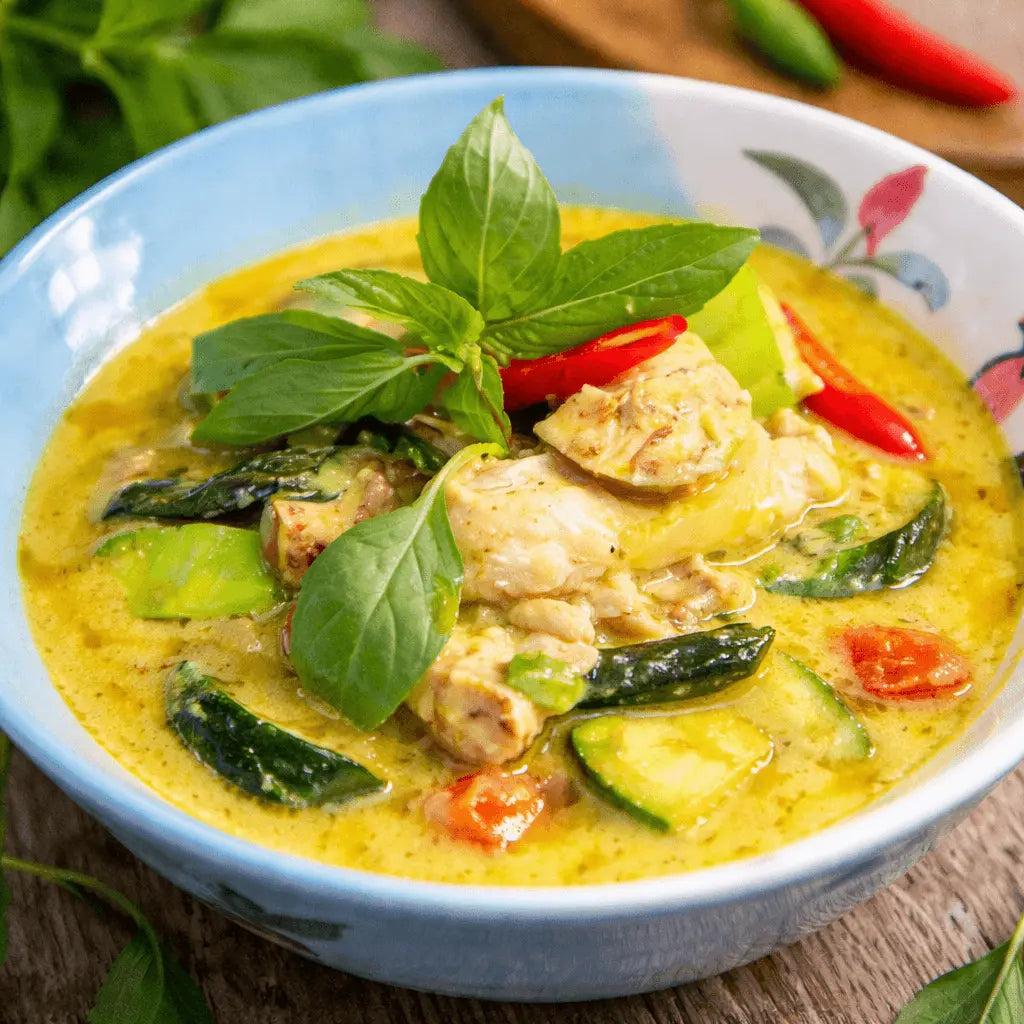 Gele Curry met Kip en Bloemkoolrijst