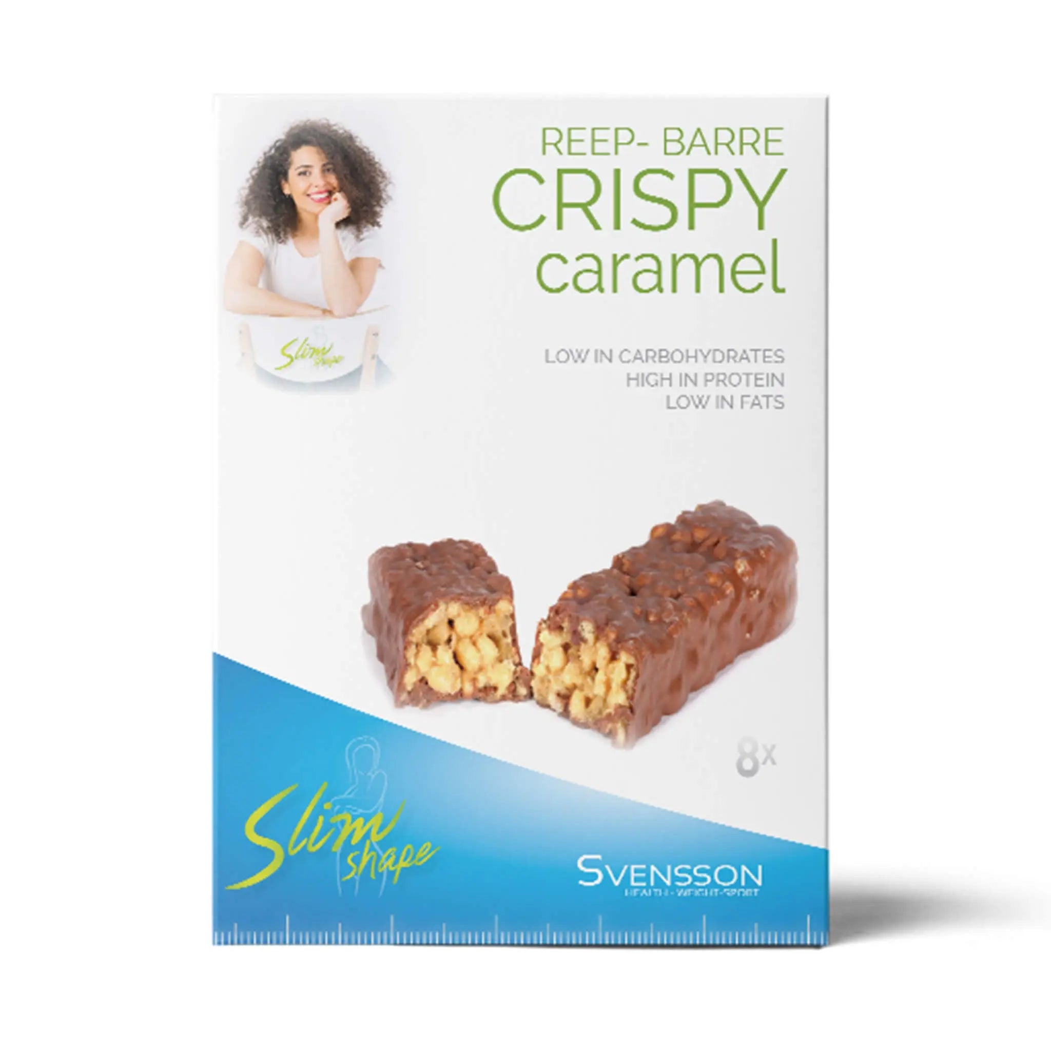 Eiwitreep Crispy Caramel | Eiwitrijk, vezelrijk en suikerarm tussendoortje
