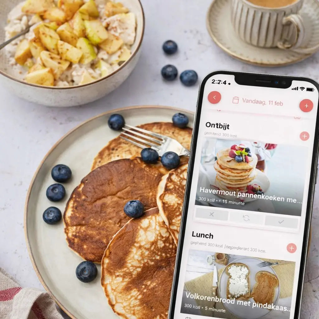Eiwitpannenkoeken in de Makkelijk Afvallen App 