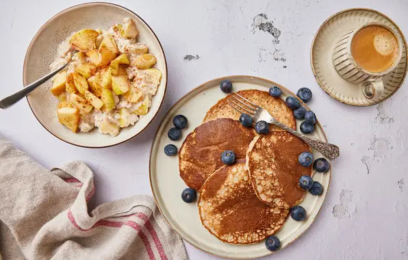 Eenvoudige eiwitpannenkoeken met havermout